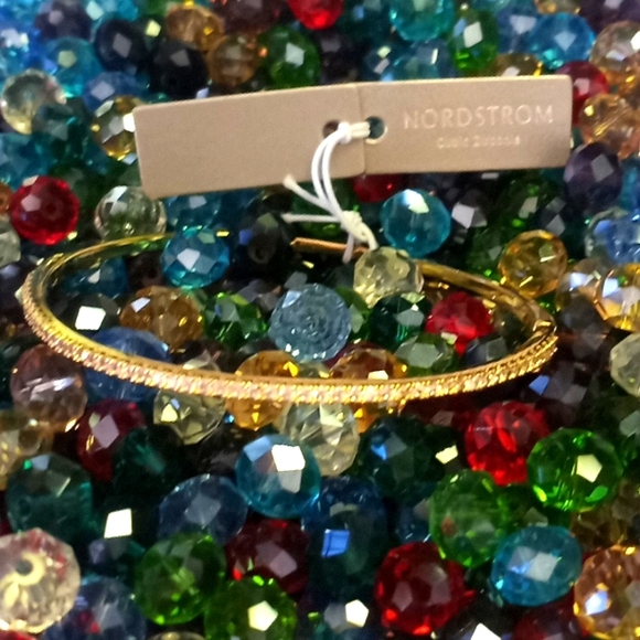 Nordstrom Gold Cubic Zirconia Bangle Bracelet - Picture 8 of 13